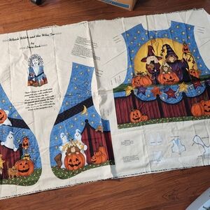 New Uncut HALLOWEEN Fabric VEST Pattern WHICH WITCH & THE WHO ?  by Leslie Beck